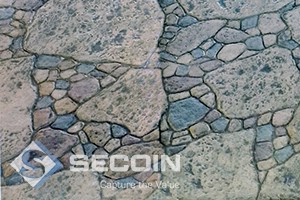 Bê tông nghệ thuật kiểu sỏi vườn lớn