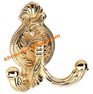 Móc áo đôi đồng mạ vàng 24K
