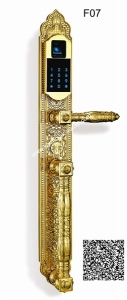 Khóa vân tay cổ điển mạ vàng 24K