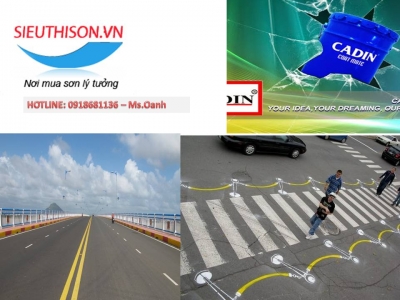 Công ty bán sơn kẻ vạch đường CADIN màu trắng tại Tây Ninh