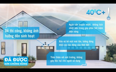 Hướng dẫn thi công sơn chống nóng cho mái nhà, tường đứng hiệu quả cao