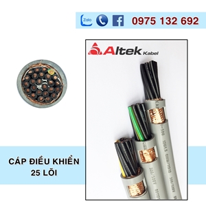 Cáp điều khiển PVC/PVC/CU 25x0.75 có lưới chống nhiễu hoặc không lưới