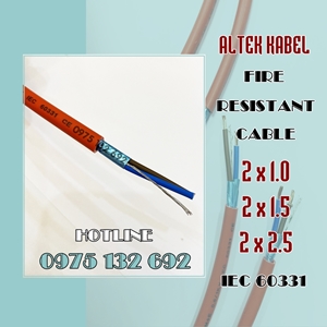 Cáp báo cháy, cáp chống cháy 2C x 1.0, 1.5, 2.5mm2 Altek Kabel
