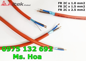 Cáp chống cháy chống nhiễu 2x2.5, 0.6/1kV Altek Kabel Fire Resistan Cable 2x2.5