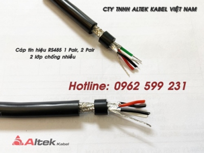 Cáp tín hiệu RS485 Altek kabel 2 lớp chống nhiễu 