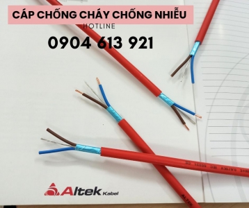 Dây tín hiệu , cáp chống cháy 2x1.5mm chống nhiễu Altek Kabel 